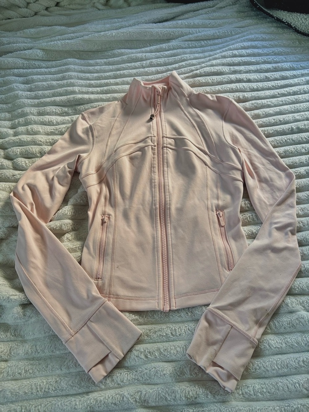 lululemon athletica Pale Pink Full-Zip Bomber Jacket